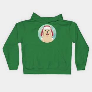 Winter Golden Retriever Kids Hoodie